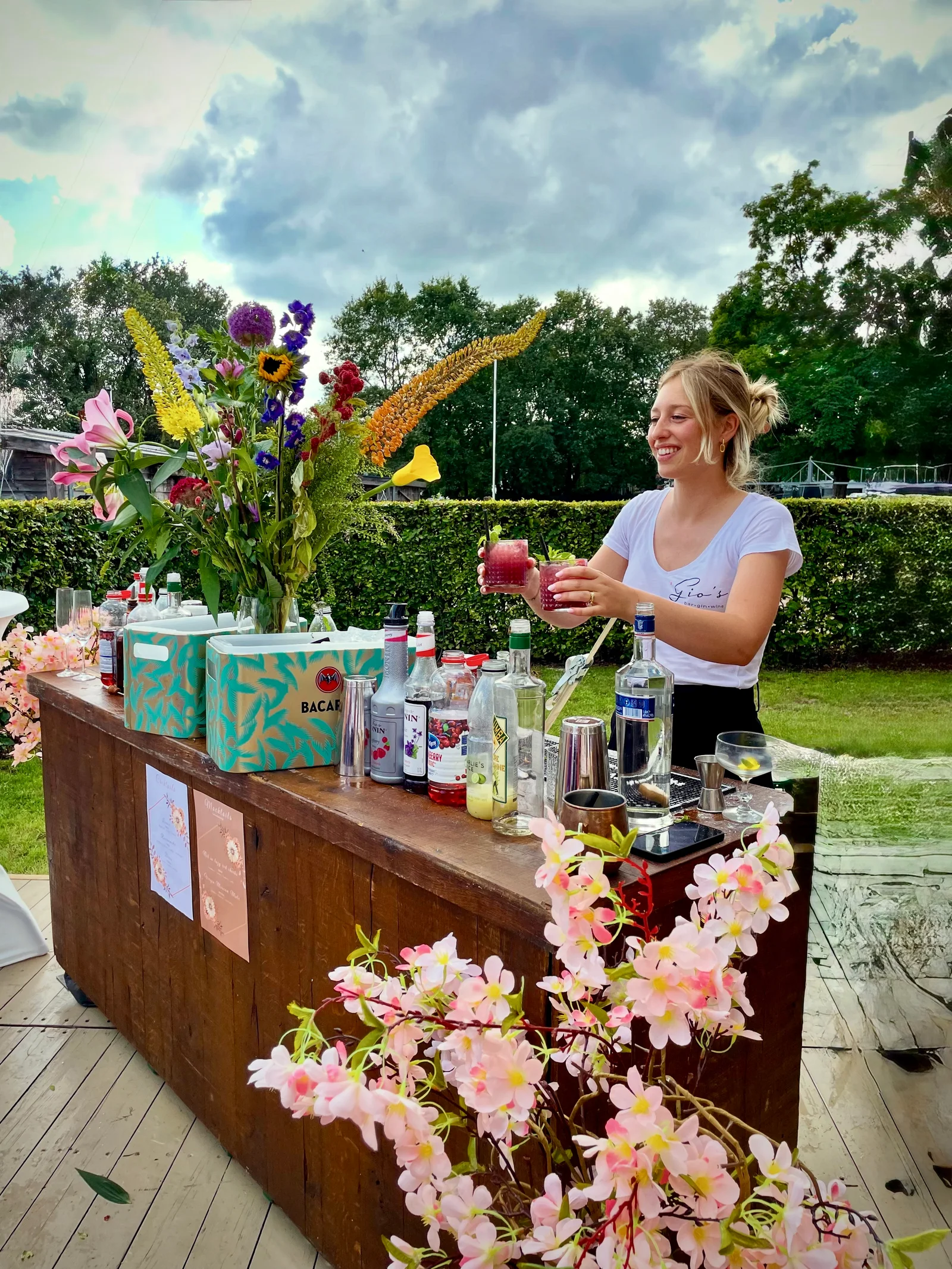 Cocktailbar van Gio's Cocktailshakers op locatie